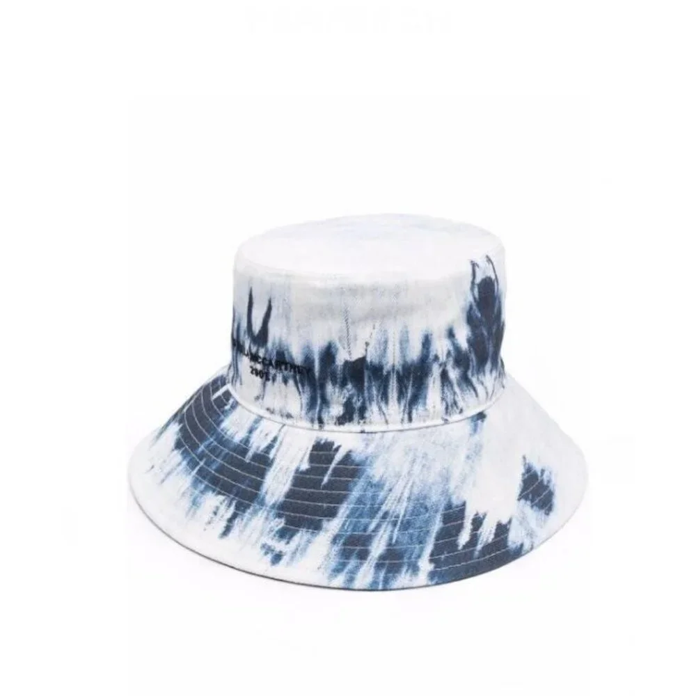 STELLA MCCARTNEY tie dye cotton women's bucket hat  - Navy/White - Size 57